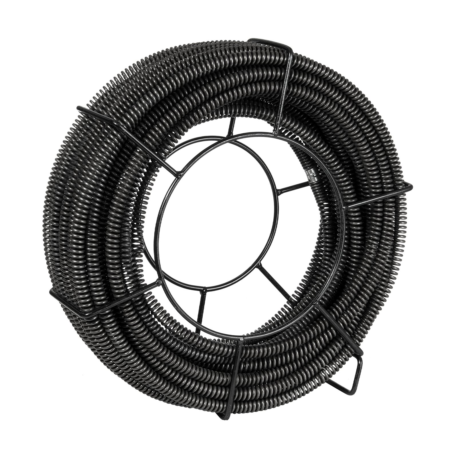 VEVOR Rioolreinigingsspiraal 30 m x 16 mm, Professionele Rioolreinigingskabel met 7 snijmessen voor 20-100 mm buizen, Holle Kern Rioolspiraal voor Gootsteen, Vloerafvoer, Toilet