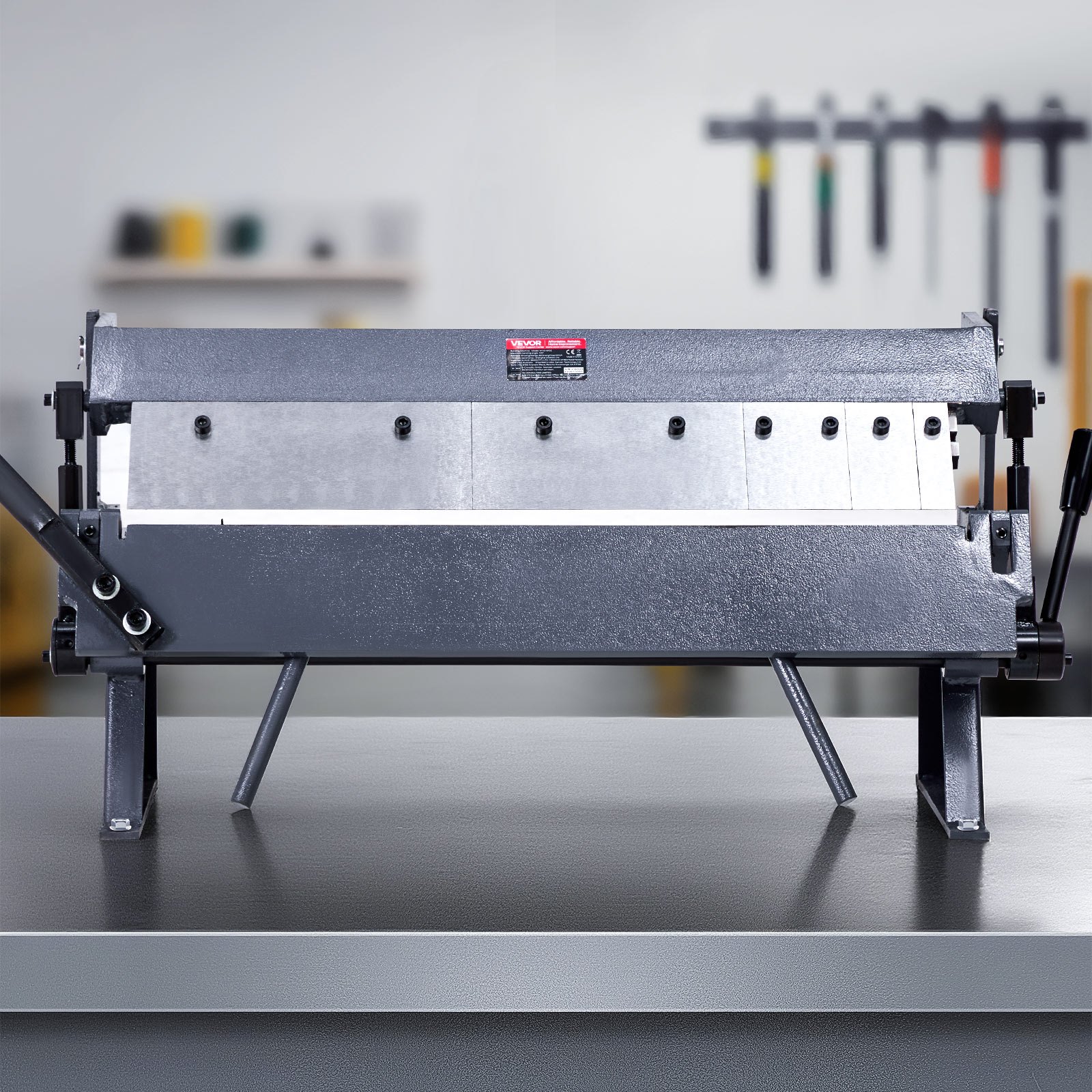 VEVOR buigmachine, 610 mm kantbank, 1,5 mm buigdikte voor zacht staal, 0-135 graden verstelbaar, plaatbuigmachine, 5-vinger vouwmachine, plaatbuigmachine voor nauwkeurig buigen