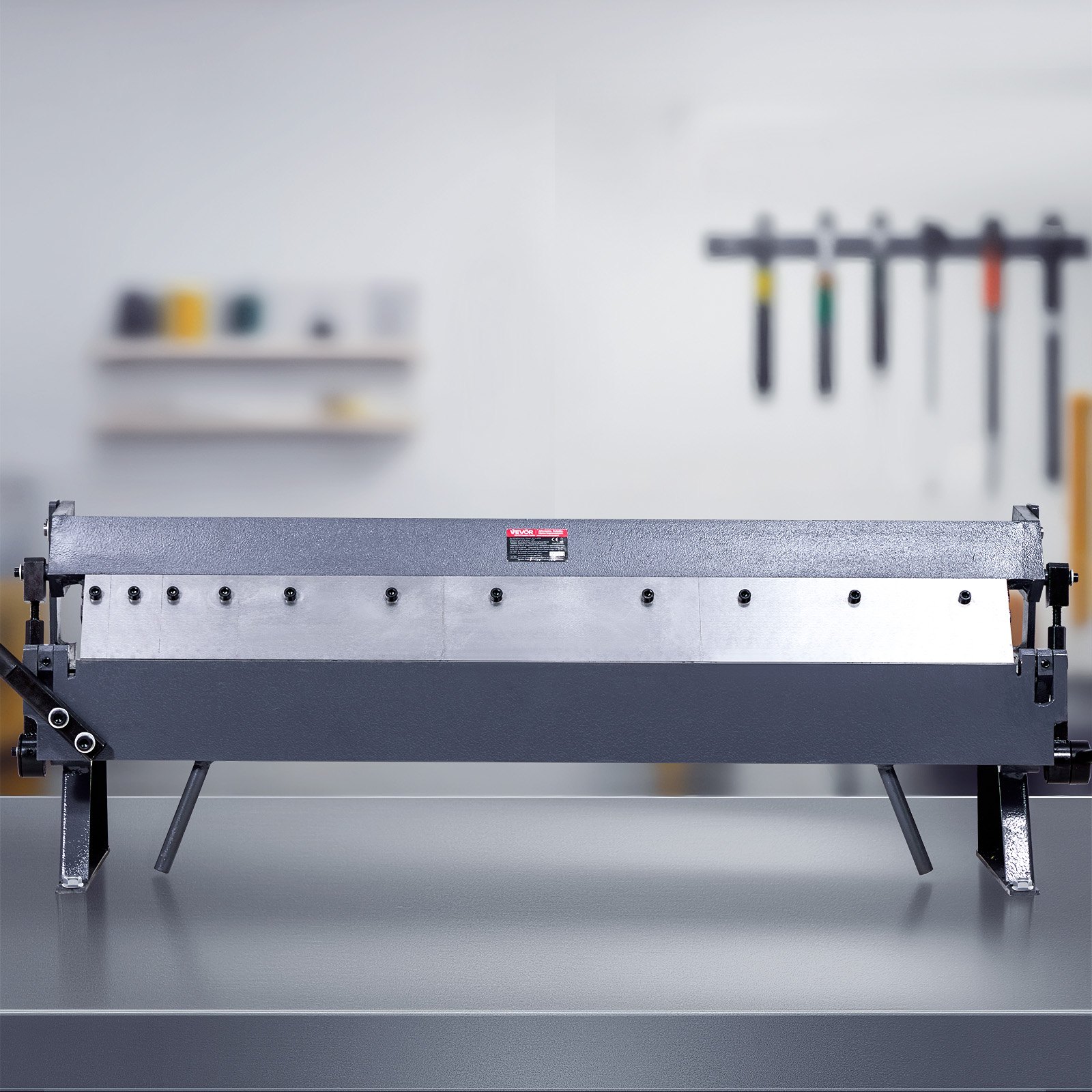 VEVOR buigmachine, 910 mm kantbank, 1,5 mm buigdikte voor zacht staal, 0-135 graden verstelbaar, plaatbuigmachine, 6-vinger vouwmachine, plaatbuigmachine voor nauwkeurig buigen