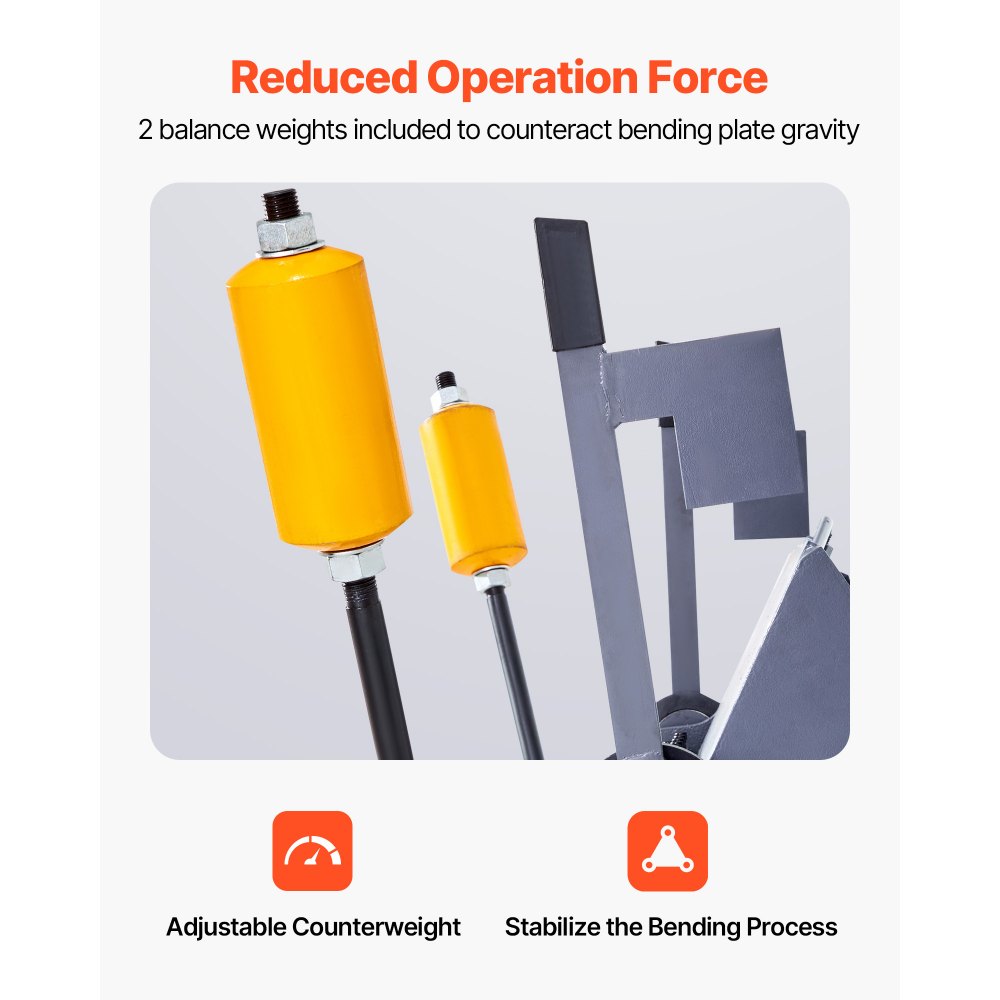 VEVOR Box and Pan Brake, 48 in Sheet Metal Bending Brake, 12-Gauge Mild Steel Capacity, 0-135 Degree Adjustable, Metal Bender Machine with 8 Fingers, Heavy-Duty Aluminum Folder for Precise Bending