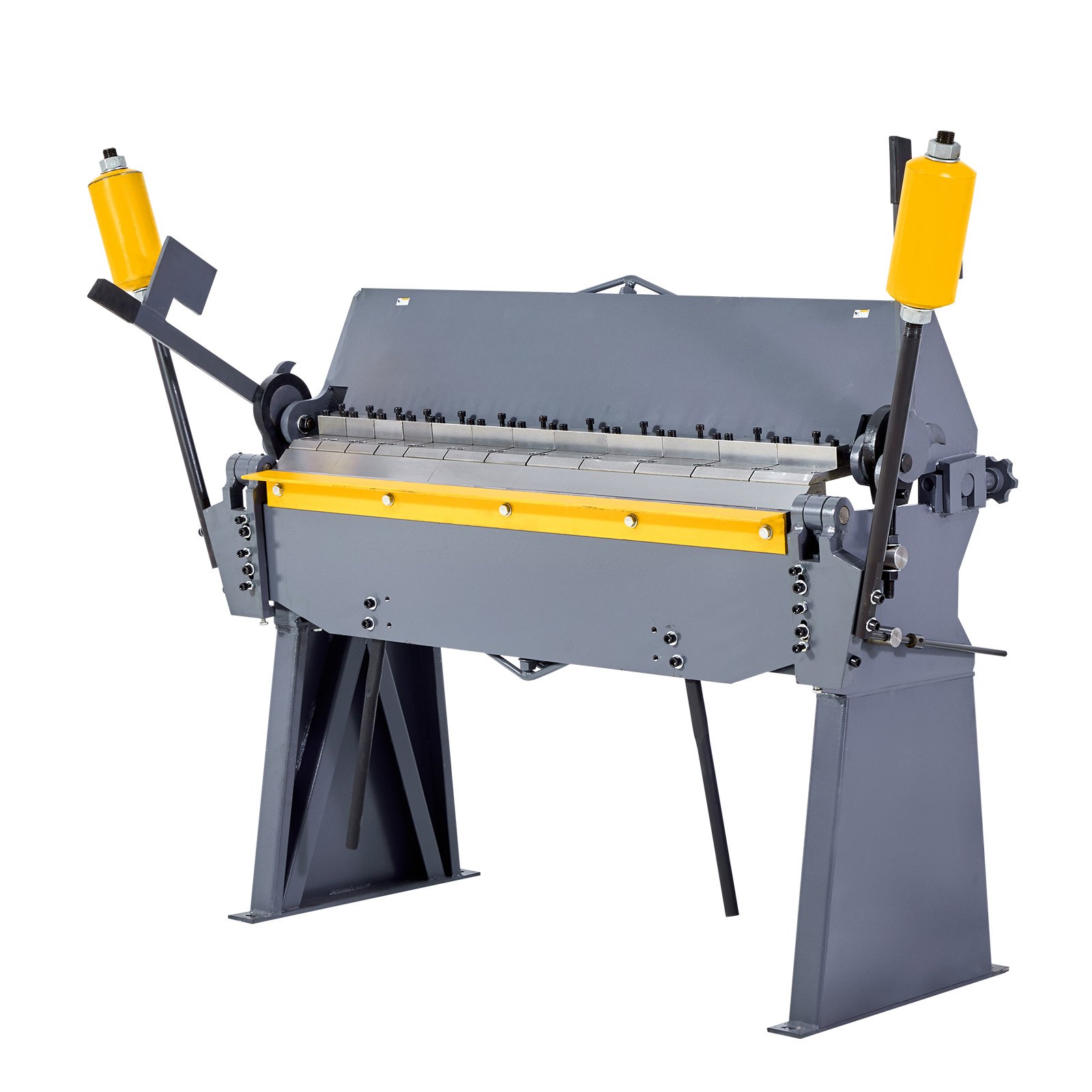 VEVOR Box and Pan Brake, 48 in Sheet Metal Bending Brake, 12-Gauge Mild Steel Capacity, 0-135 Degree Adjustable, Metal Bender Machine with 8 Fingers, Heavy-Duty Aluminum Folder for Precise Bending