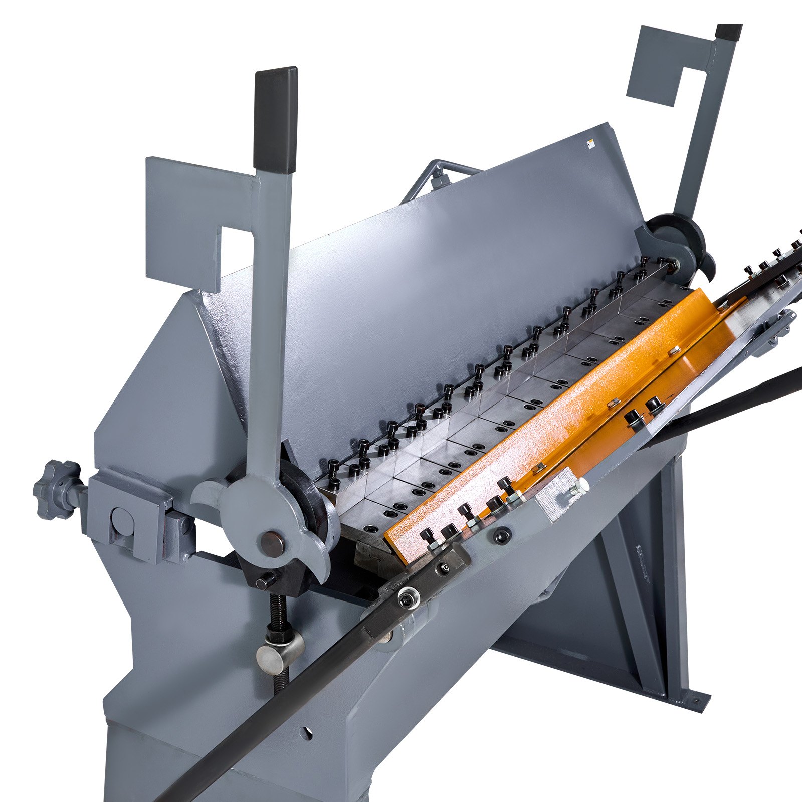 VEVOR Box and Pan Brake, 48 in Sheet Metal Bending Brake, 12-Gauge Mild Steel Capacity, 0-135 Degree Adjustable, Metal Bender Machine with 8 Fingers, Heavy-Duty Aluminum Folder for Precise Bending