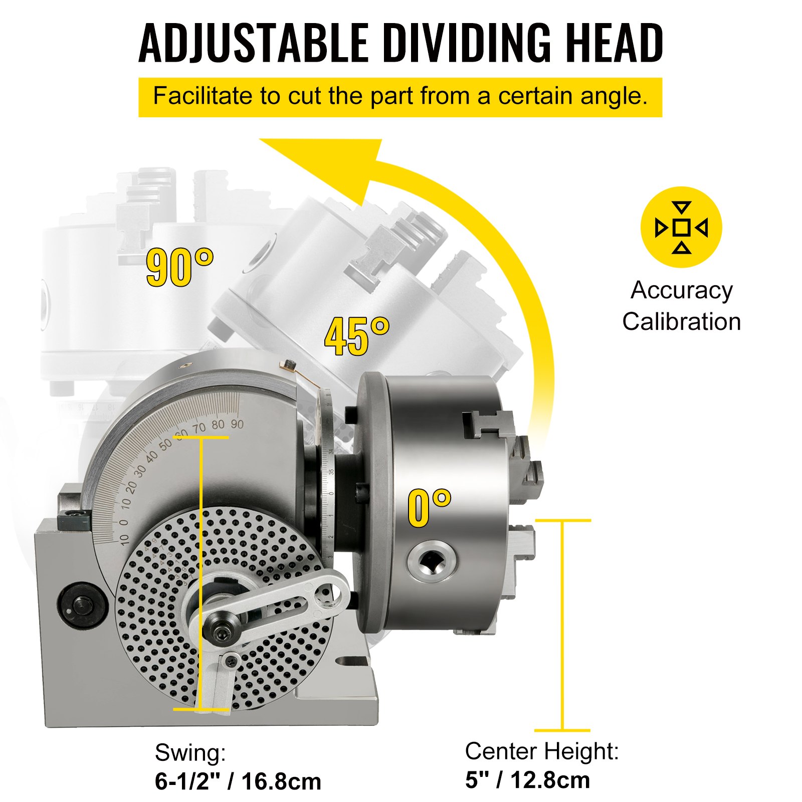 Verdeler draaitafel verdeelkop Ø160MM zwenkbare horizontale freesmachine
