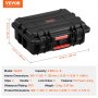 VEVOR 0.56 Cu.ft Weatherproof Hard Case with Handle Clips Padlock Holes PU Foam