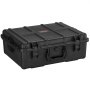 VEVOR Weatherproof Hard Case, Heavy Duty Protective Dry Box Case with Pre-cut Foam, and Retractable Pull Handles for Travel, Hunting, Military, Tactical, IP67 Waterproof Case for Cameras (56.1x37x26)