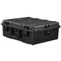 VEVOR Weatherproof Hard Case, Heavy Duty Protective Dry Box Case with Pre-cut Foam, and Retractable Pull Handles for Travel, Hunting, Military, Tactical, IP67 Waterproof Case for Cameras (56.1x37x26)