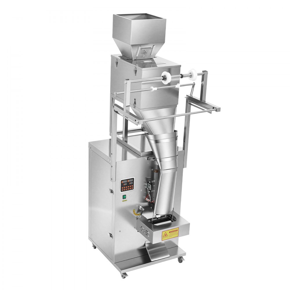VEVOR Poederverpakkings- en vulmachine, volledig automatische vulmachine, 10-999 g. Intelligent wegen, vullen en verpakken, roestvrij staal, vrijstaand model, ideaal voor noten, zaden, koffiebonen, specerijen en granen.