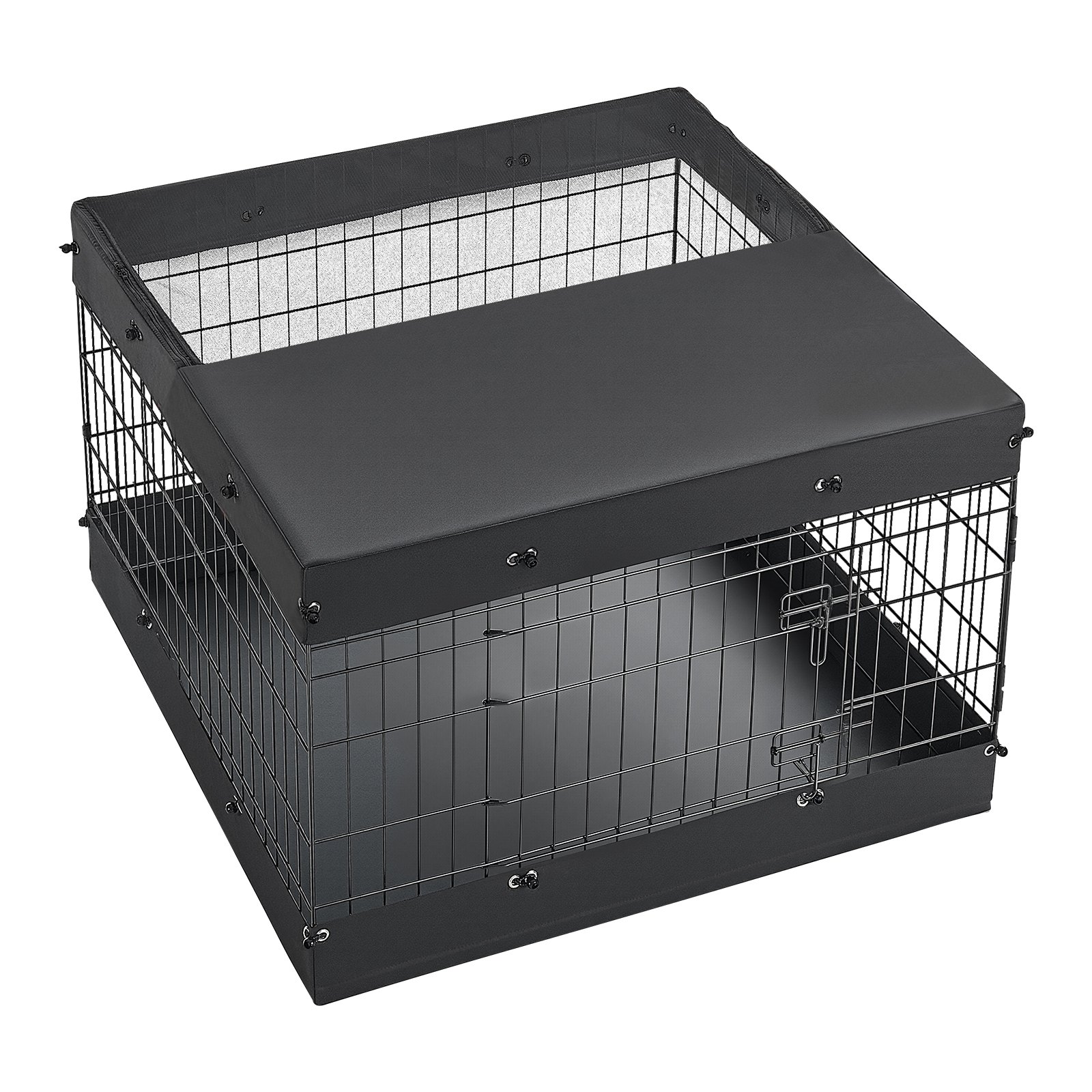VEVOR Puppy Speelbox, Metaal, 61 cm, 4-delige set (Deksel & Vloermat), Speelbox voor kleine honden, katten en andere kleine dieren, Opvouwbaar, Veelzijdig te gebruiken dankzij de verschillende vormen