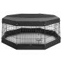 VEVOR Puppy Speelbox, Metalen Hondenspeelbox, 61 cm, 8-delige set (Deksel & Vloermat), Speelbox voor kleine honden, katten en andere kleine dieren, Opvouwbaar, Veelzijdig te gebruiken dankzij de verschillende vormen