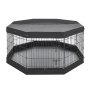 VEVOR Puppyren, Puppyverblijf, 76 cm, 8-delige set met deksel en vloermat, Speelplek voor middelgrote honden, katten en andere kleine dieren, Opvouwbaar, Veelzijdig te gebruiken dankzij de verschillende vormen
