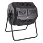 VEVOR Tumbling Composter Bin Composter Tumbler 162,7 L, Drum Composter Draaibare Tumbling Composter met dubbele kamer 735 x 625 x 955 mm, 50 kg Dragende tuincompostcontainer inclusief handschoenen