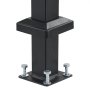 VEVOR Handrails for Outdoor Steps, 1-2 Step Stair Hand Rail Kit, Transitional Carbon Steel Railings with Installation Kit, Stair Rails for Seniors, Concrete Steps & Porch & Deck, Black Square Tube