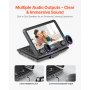 VEVOR Portable DVD Player, 10.1 inch HD Swivel Display Screen, 4 Hours Built-in Rechargeable Battery, Dual Speakers, Support Sync TV/USB/SD Card/CD/DVD, Car Charger, AC Power Adapter, Remote Control