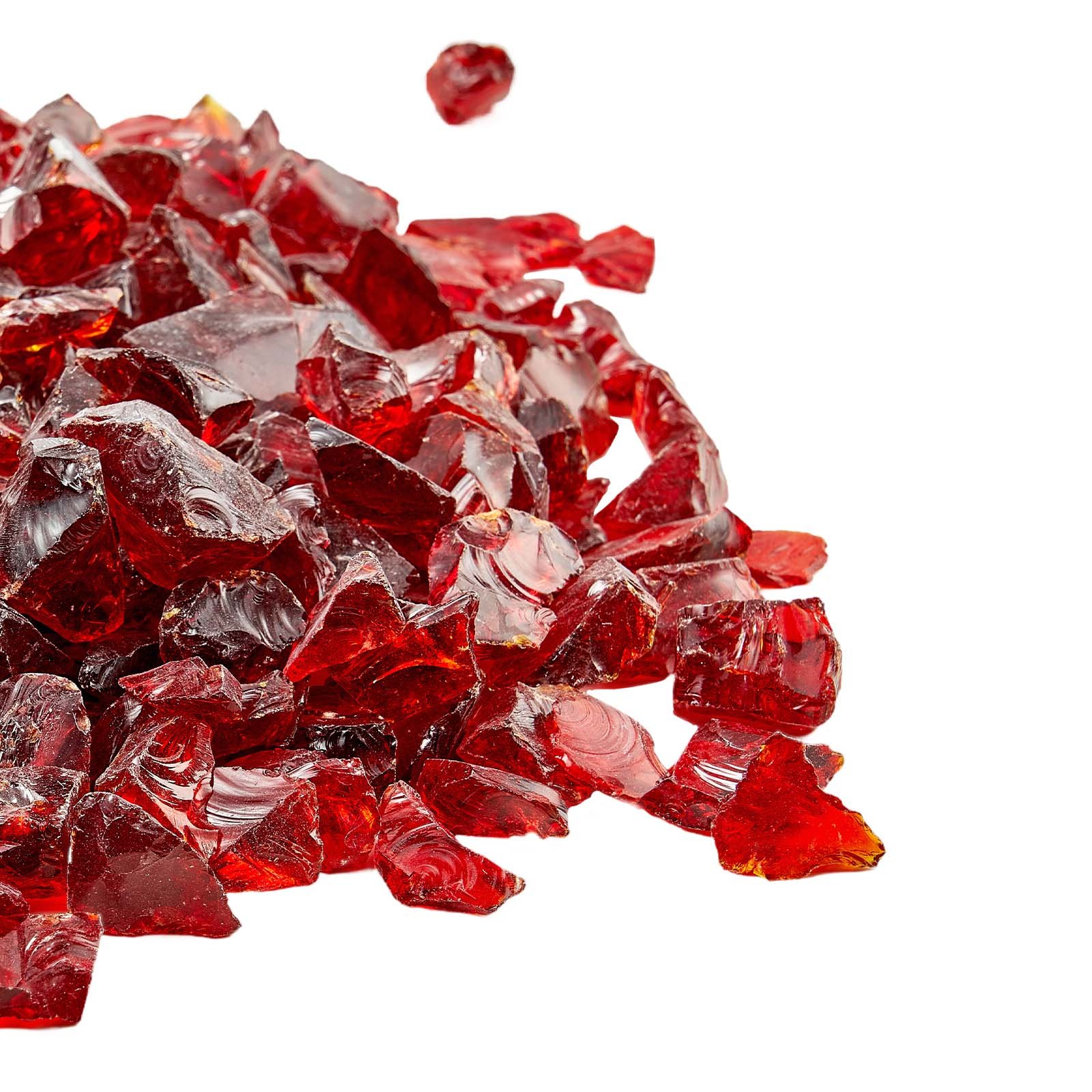 VEVOR Vuurglas, Reflecterend, 4,5 kg, Haardglas, 12-19 mm Glasstenen, Gemalen haardglas, Haardglas, Vuurkristal, Vuurparel voor propaangashaard, Rood