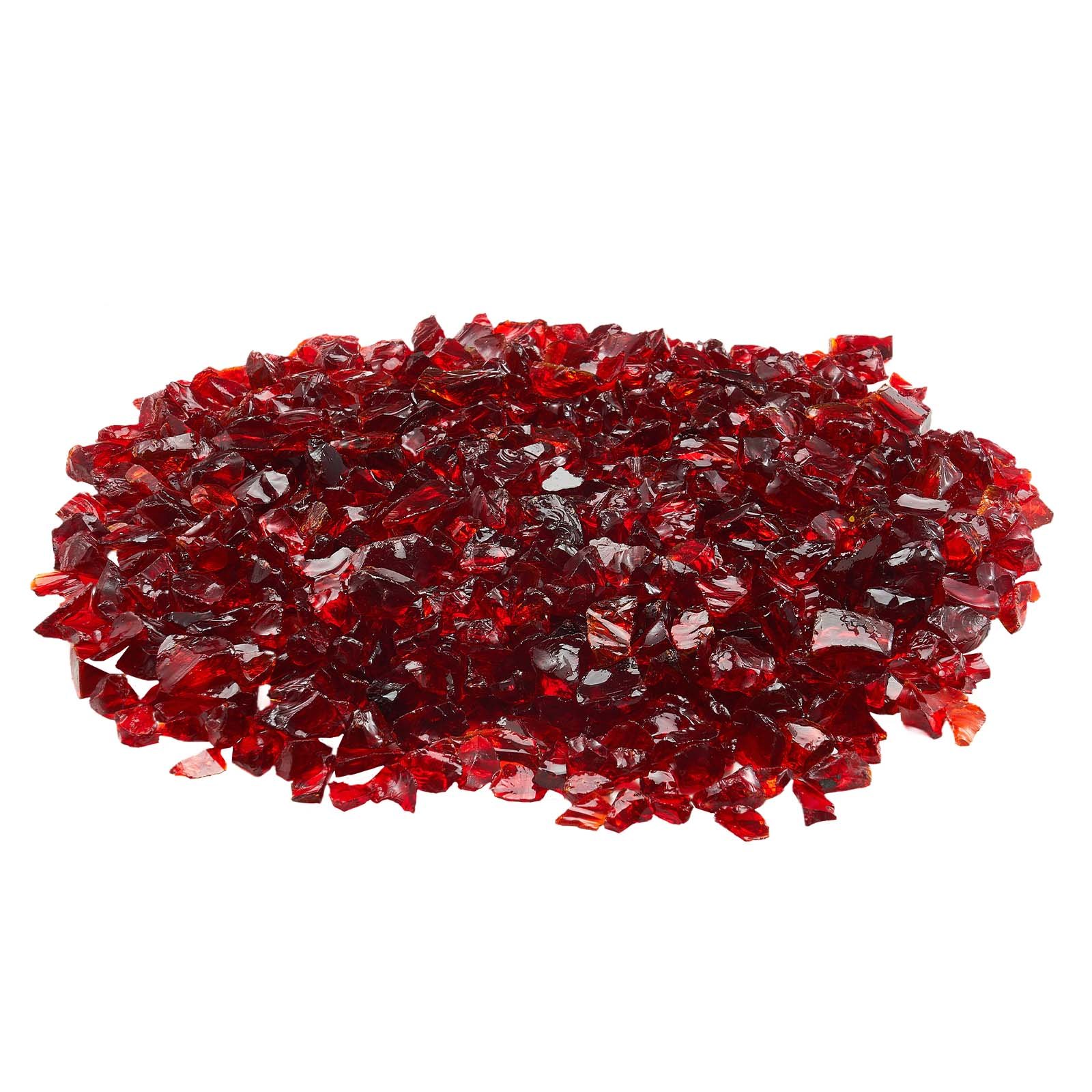 VEVOR Vuurglas, Reflecterend, 4,5 kg, Haardglas, 12-19 mm Glasstenen, Gemalen haardglas, Haardglas, Vuurkristal, Vuurparel voor propaangashaard, Rood