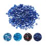 VEVOR Fire Glass, 20LBS / 9KG High-Temperature Resistant Fireplace Rocks, 3/4-Inch / 19.05 mm Reflective & Smokeless Firepit Glass Beads, High Luster Stone Landscaping for Fire Pit Table, Cobalt Blue