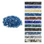 VEVOR Fire Glass, 10LBS / 4.5KG High-Temperature Resistant Fireplace Rocks, 1/2-Inch / 12.7 mm Reflective & Smokeless Firepit Glass Rock, High Luster Stone Landscaping for Fire Pit Table, Pacific Blue