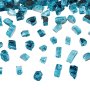 VEVOR Fire Glass, 10 LBS / 4.5 KG High-Temperature Resistant Fireplace Rocks, 1/2-Inch / 12.7 mm Reflective & Smokeless Firepit Glass Rock, High Luster Stone Landscaping for Fire Pit Table, Aqua Blue