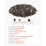 VEVOR Vuurglas, 4,5 kg, Glazen stenen, 12,7 mm reflecterende glazen kralen voor de open haard, glazen haardstenen, vuurglas, vuurkristal, vuurkralen, decoratieve stenen voor gashaarden, koperkleur