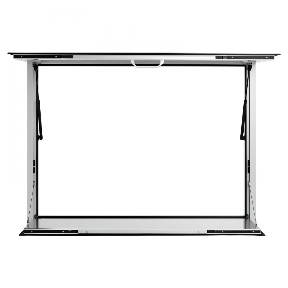 VEVOR Verkoopraam voor Foodtrucks 1220 x 915 x 80 mm Aluminiumlegering, Verkoopraam voor Foodtrucks, Opent tot 85°, met Verkoopklep, Serveerplank & Trekhaak, Regenhoes