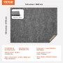 VEVOR - Slip-Resistant Rug Pad - Protective Cushioning Carpet Pad - 9' x 12' - 1/4"Thick - Dual Surface - Polyester Felt + Latex - Gray - 10-11㎡ Area Carpet Padding Rug Cushion Safe for All Floors