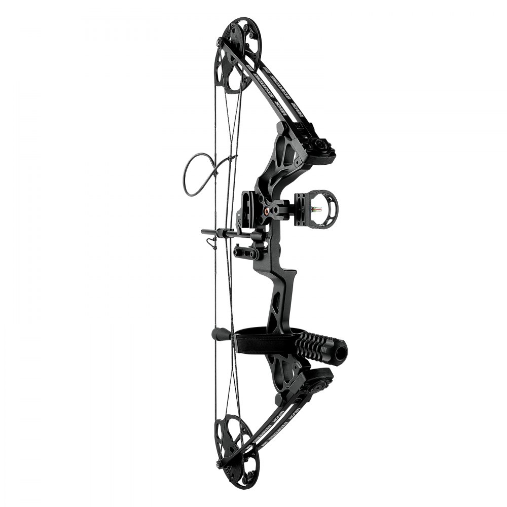 VEVOR Compound Bow Archery, Adjustable 19-30 in Draw Length Compound Bow Package for Beginner, 19-70 Lbs Draw Weight Archery Bows and Arrow Set, Right Hand Kit with Hunting Equipment, 320 fps, Black