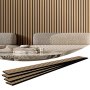 VEVOR Wood Slat Acoustic Panels, 7.9 x 94.5 inch, MDF Accent Wooden Wall Panels for Modern Interior Wall Decor, Faux Wood Wall Board Panels for Noise Reduction, Light Oak