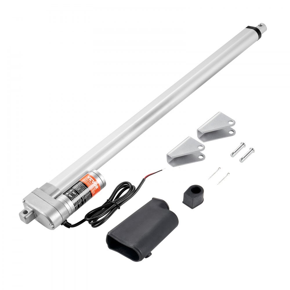 VEVOR 3000N Linear Actuator DC 12V Linear Drive IP65 Electric Linear Motor 500mm Stroke Length Noise Level ≤60dB Electric Door Opener 5mm/s Travel Speed ​​Linear Technology Adjustment Drive