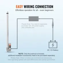 VEVOR 3000N Lineaire actuator DC 12V Lineaire aandrijving IP65 Elektrische lineaire motor 500 mm Slaglengte Geluidsniveau ≤60 dB Elektrische deuropener 5 mm/s Rijsnelheid Lineaire technologie Aanpassing Aandrijving