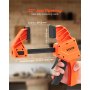 VEVOR Bar Clamps for Woodworking, 2-Pack 30.48 cm One-Handed Clamp/Spreader, Quick-Grip F-Clamp with 154 kg Load Limit, Premium Plastic and Carbon Steel, for Woodworking Metal working, Orange + Black