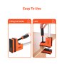 VEVOR Bar Clamps for Woodworking, 2-Pack 60.96 cm Parallel Clamp Set, F-Clamp with 680 kg Load Limit, Even Pressure, High-strength Plastic and Carbon Steel, for Woodworking Metal Working, Orange