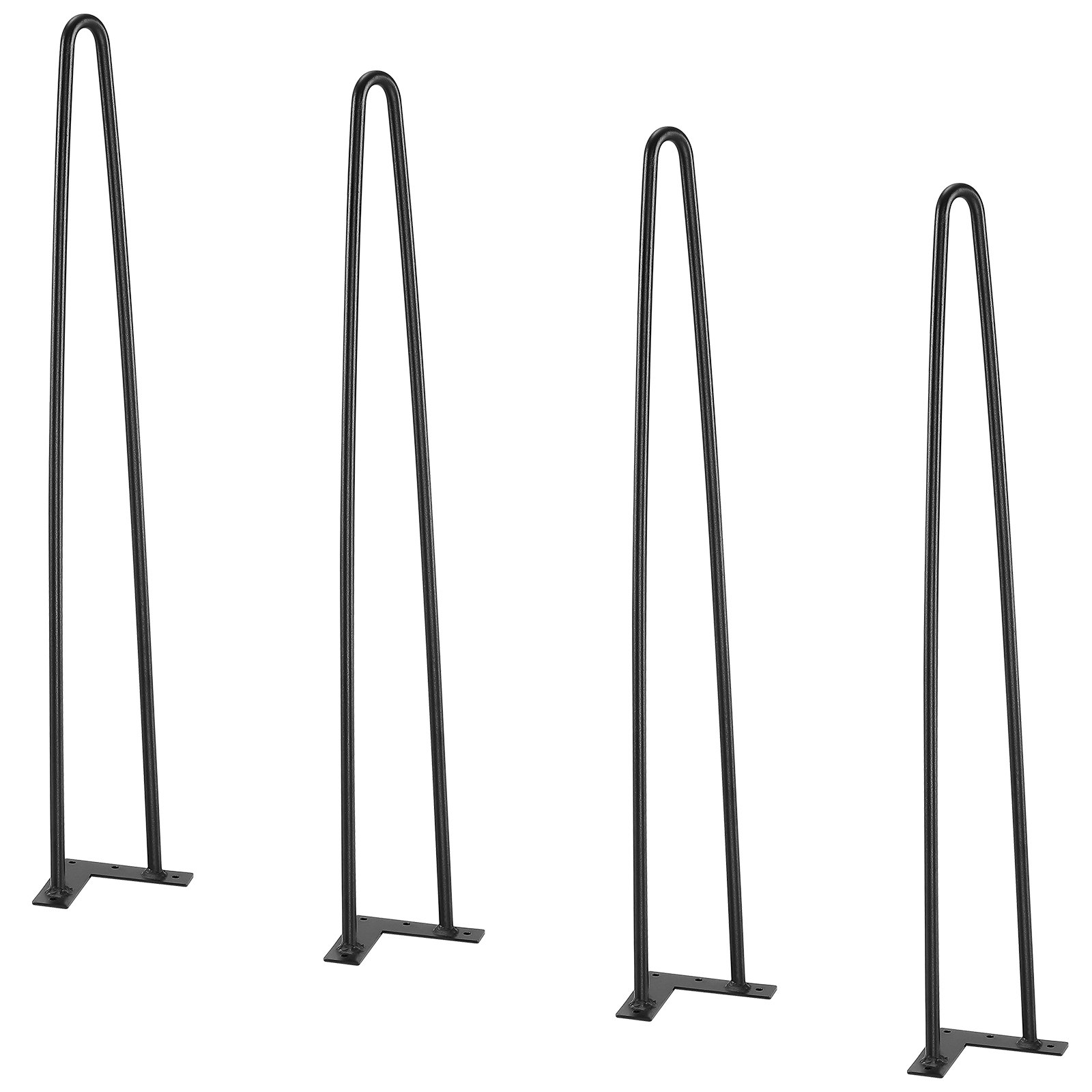 VEVOR Set van 4 tafelpoten Haarspeldpoten 710 mm hoog 110 x 110 mm montageplaat Koolstofstaal Gepoedercoat Haarspeldpoten Draagvermogen van 227 kg Ideaal voor keukentafels Woonkamerconsoles Studiotafels