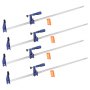 VEVOR Houtbewerking Klemmen 4-pack, opening 914 mm, afsluitbare F-klem met een draagvermogen van 272 kg, diepte 63,5 mm, gietijzer en koolstofstaal, gebruiksvriendelijk, metaalbewerking