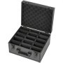 VEVOR Graded Card Case 3 Row 180 PSA Slab Storage Box with Mechanical Lock, Baseball Sports Trading Cards Holder Collector with 12 Dividers, Holds 120 SGC 100 BGS 520 Top Loaders & 999+ Loose Cards