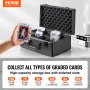 VEVOR card storage box for graded cards with high-capacity, foam lining, and widened slots.