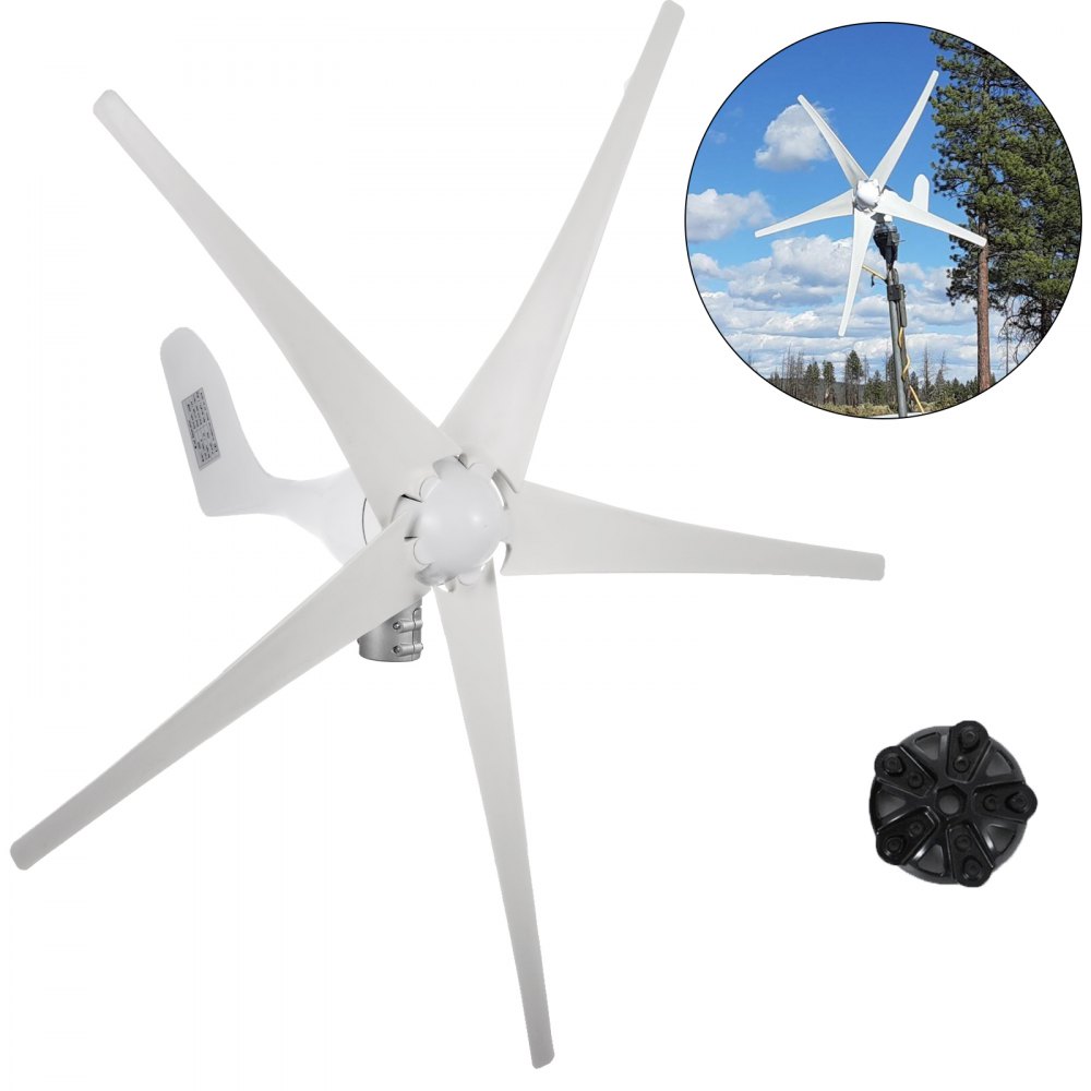 VEVOR Windturbine Windmolen 500W 12V Wind Turbine Generator W/Controller 3 Phase Nylon Fiber Anti Corrosion