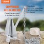 VEVOR Fluke Style Anchor Kit, 13 LBS Hot-Dipped Galvanized Steel Fluke Anchor with 7.9' Chain, 101' Rope and Two 0.4" Shackles, Marine Boat Anchor for Small Vessels Under 30', Seas, Rivers and Shores