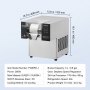 VEVOR Commercial Snowflake Ice Machine, 176.4LBS/24H Snowflake Ice Maker, Stainless Steel Ice Shaver Machine, Electric Snow Cone Maker, Air Cooling System for Rapid Heat Dissipation, for Bakery, Cafe