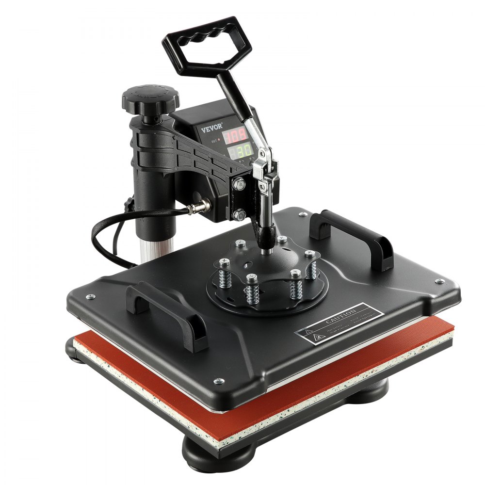 VEVOR 8-in-1 hittepersmachine, 38x30cm T-shirtpers, doe-het-zelf hittepers met digitale LED-temperatuur- en tijdregelaar