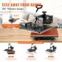 VEVOR 8-in-1 hittepersmachine, 38x30cm T-shirtpers, doe-het-zelf hittepers met digitale LED-temperatuur- en tijdregelaar