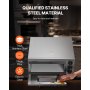 VEVOR Commercial Pizza Oven Countertop, 16-Inch Single Deck Layer, Stainless Steel Electric Pizza Oven with Stone and Handle, Multipurpose Indoor Pizza Maker for Restaurant Home Pretzels Baked