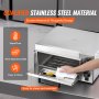 VEVOR commerciële pizzaoven oven 356 mm roestvrij staal elektrisch 3 knoppen