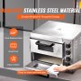 VEVOR commerciële pizzaoven oven 356 mm roestvrij staal elektrisch 4 knoppen