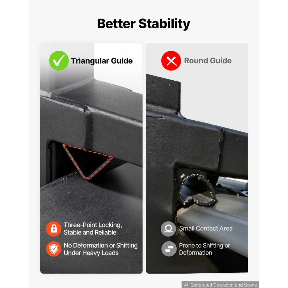 VEVOR Pallet Forks 4000 lbs 60 in Clamp-On Pallet Forks with Anti-Tilt Bar, Tractor Attachment for Skid Steer & Loader Bucket, Adjustable Stabilizer Bar, Heavy-Duty Reinforced Bucket Fork, Orange Tips