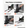 VEVOR Pallet Forks 4000 lbs 60 in Clamp-On Pallet Forks with Anti-Tilt Bar, Tractor Attachment for Skid Steer & Loader Bucket, Adjustable Stabilizer Bar, Heavy-Duty Reinforced Bucket Fork, Orange Tips