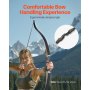 VEVOR Recurveboog & Pijlset (1524 mm) Houten Demontabele Bogen, Rechtshandig Ergonomisch Recurveboogpakket, Longbow voor Buitendoeloefeningen, Beginner tot Gevorderd, 15,88 kg