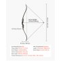 VEVOR Recurveboog & Pijlset Houten Takedownbogen (1524 mm), Ergonomisch Recurveboogpakket voor Rechtshandigen, Longbow voor Buitendoeltraining, Beginner tot Gevorderd, 22,68 kg