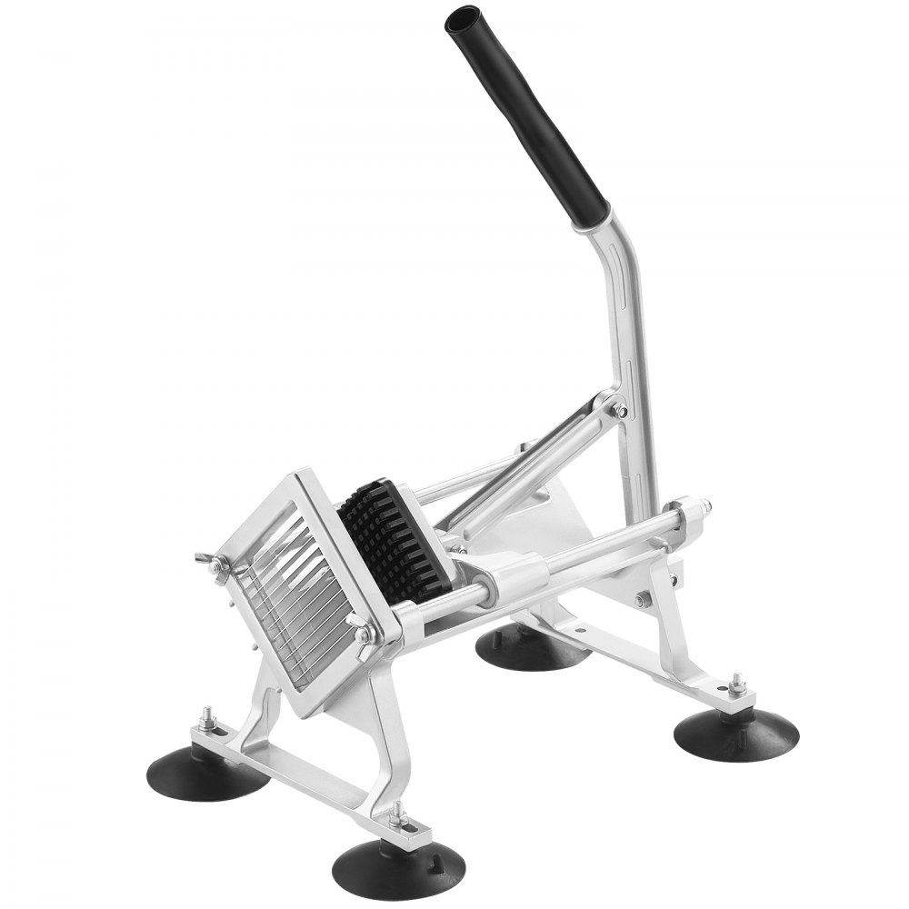 VEVOR Commerciële Groentesnijder, 1/4 Inch Fruitsnijder, Groentesnijder van Roestvrij Staal en Aluminiumlegering, Handmatige Groentesnijder, voor Radijsjes, Uien, Aardappelen, Citroenen