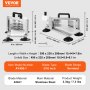 VEVOR tomato slicer with serrated stainless steel blade, 3/16 inch, dimensions and weight details included.