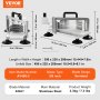 VEVOR tomato slicer, serrated blade 3/8 inch, stainless steel material, with dimensions and weight details.